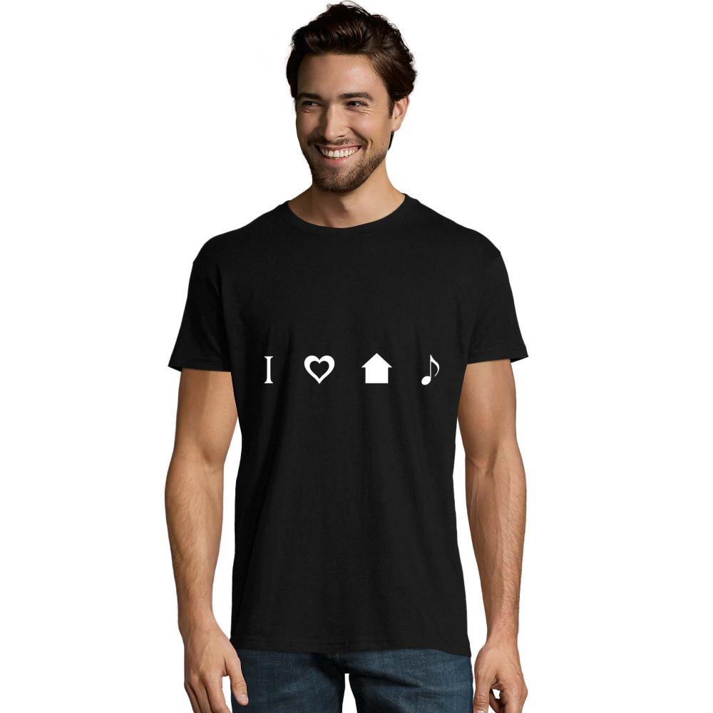 I love House Music Icons weißes Imperial Fit T-Shirt