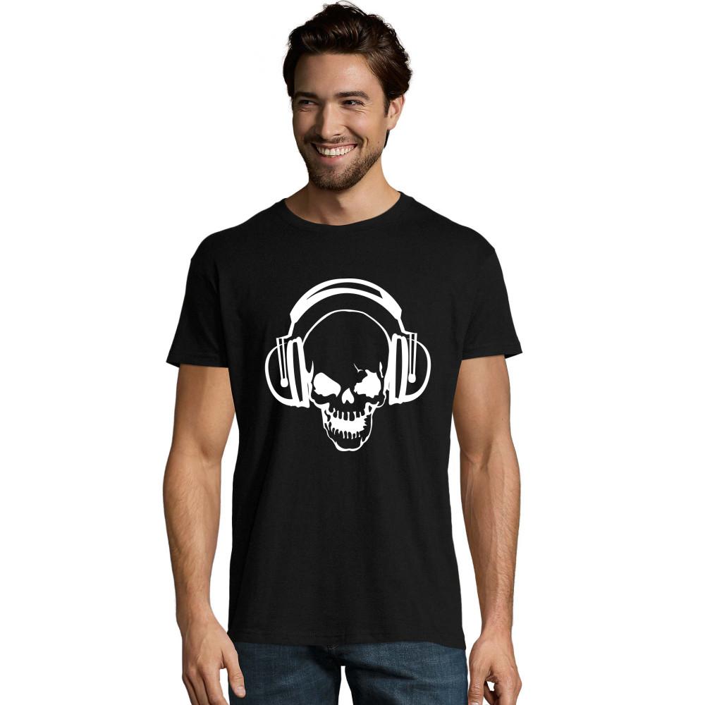Totenkopf mit Kopfhörer weißes Imperial T-Shirt