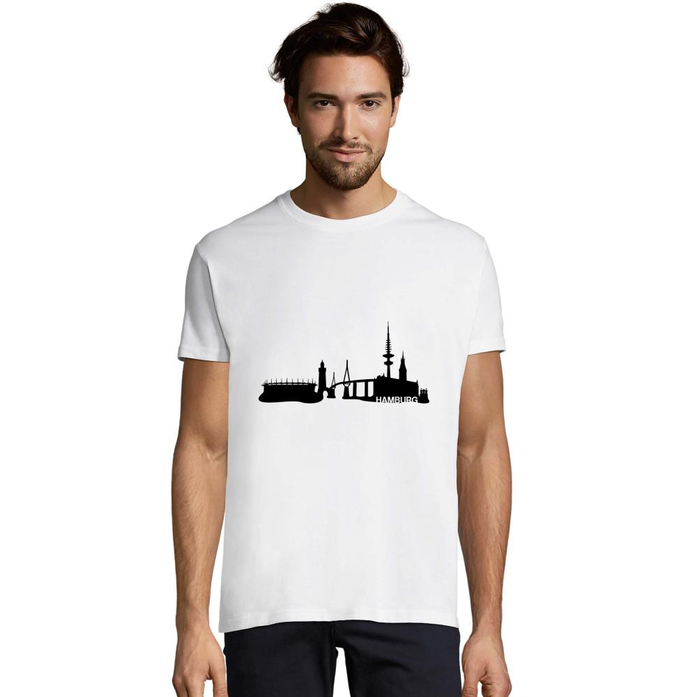 Hamburg Skyline schwarzes Imperial T-Shirt