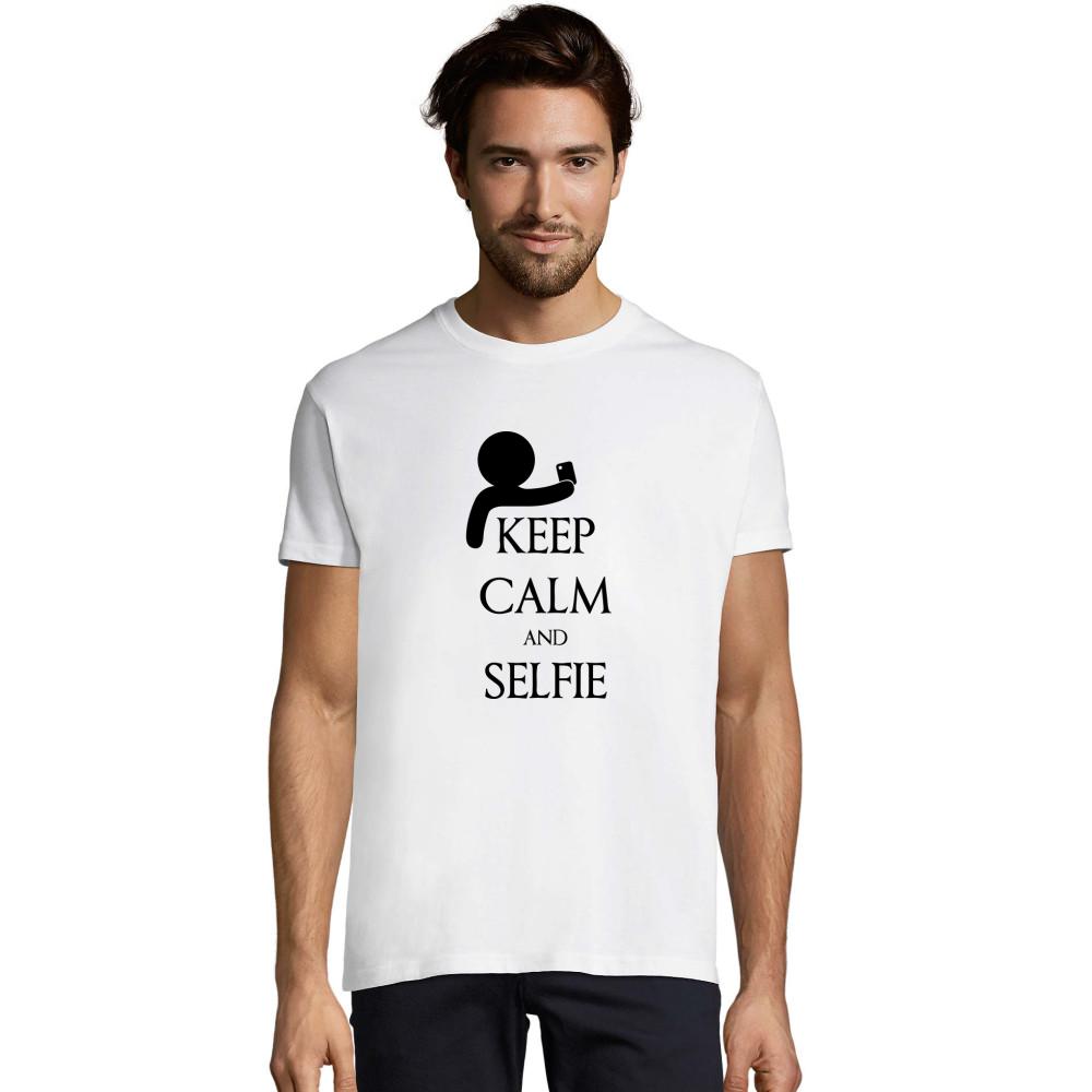 Keep calm and Selfie schwarzes Imperial Fit T-Shirt