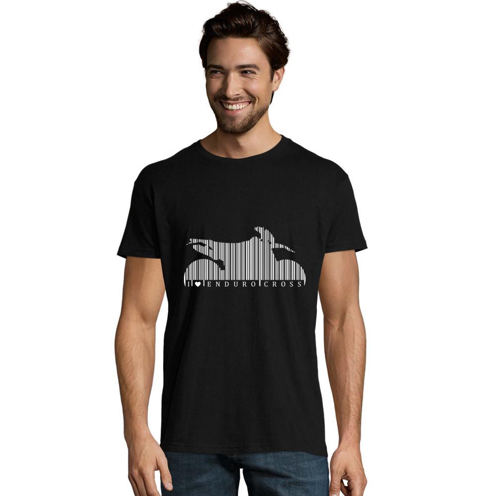 I Love Enduro Cross Barcode weißes Imperial Fit T-Shirt