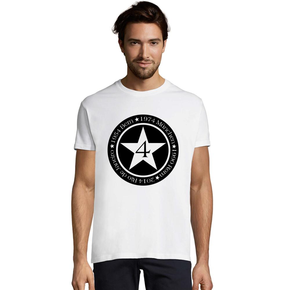 4 Sterne Weltmeister Deutschland schwarzes Imperial LSL T-Shirt