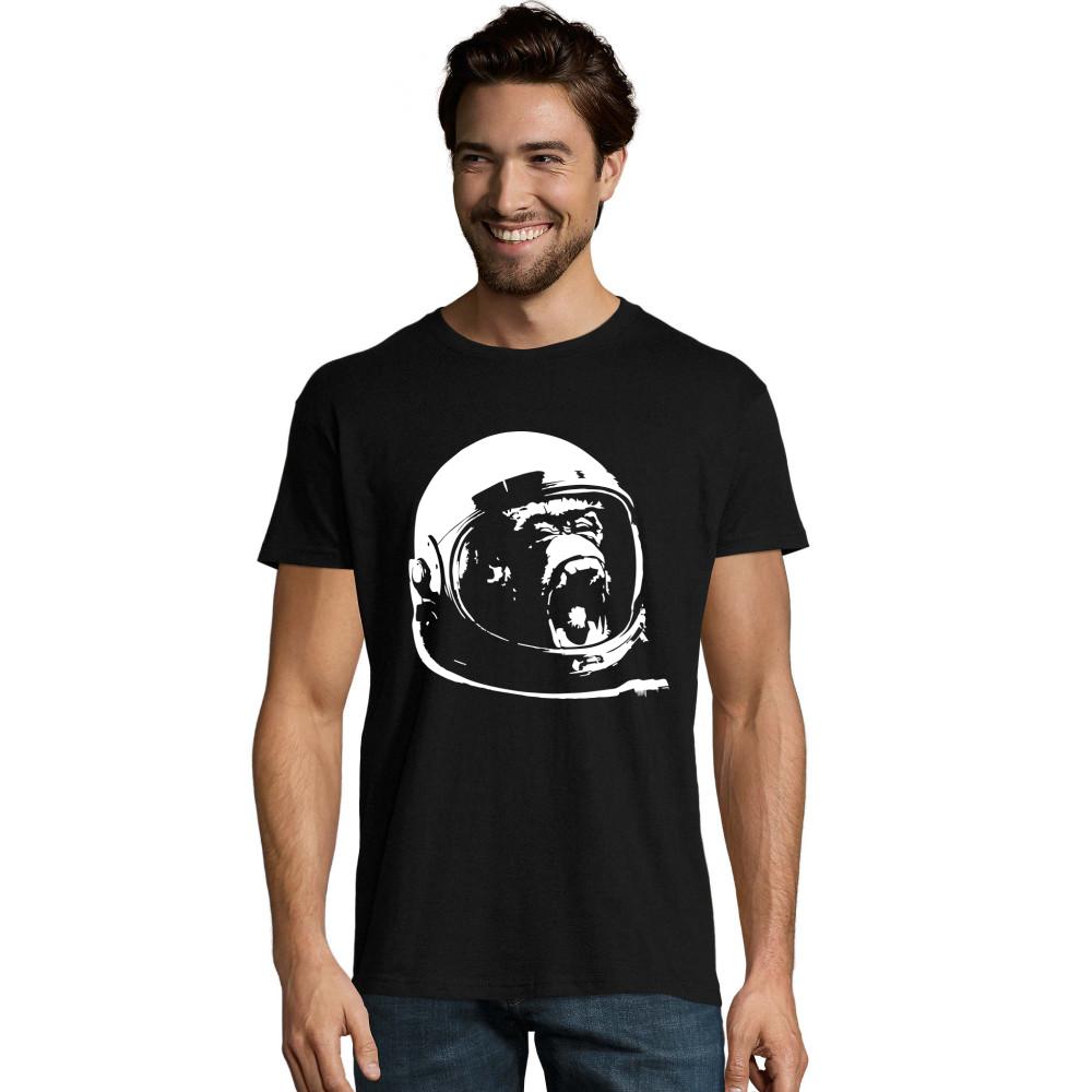 Affe im Raumanzug weißes Crusader Bio T-Shirt