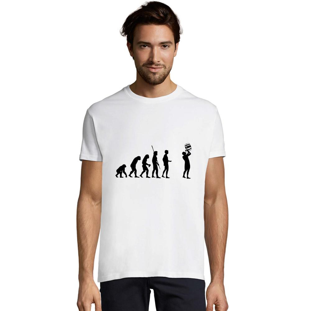 Evolution Bierfass Saufen schwarzes Crusader Bio T-Shirt