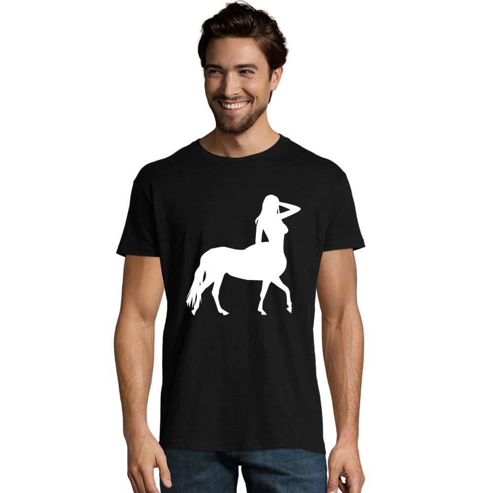 Frauenkörper auf Pferd weißes Imperial T-Shirt
