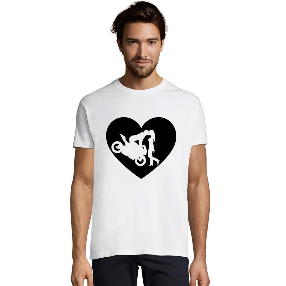 Motorradkuß Herz schwarzes Imperial Fit T-Shirt