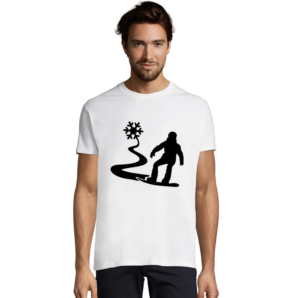 Snowboarder mit Schneeflocke schwarzes Imperial T-Shirt