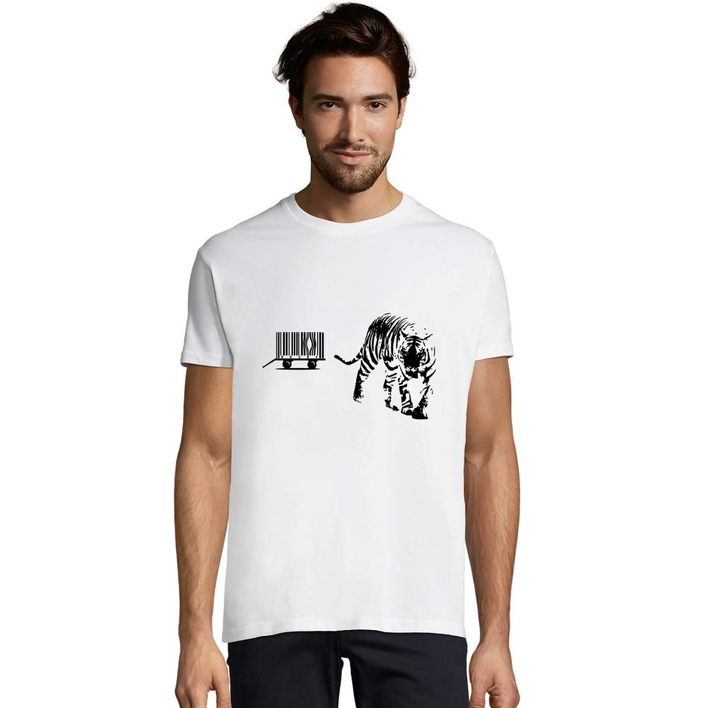 Tigerkäfig als Barcode schwarzes Imperial T-Shirt