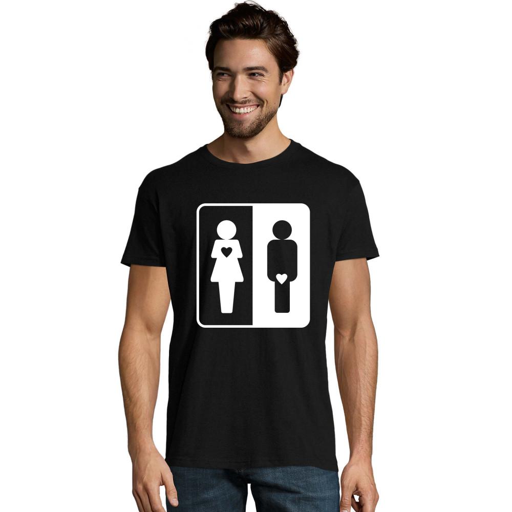 Frau und Mann mit Herz weißes Imperial T-Shirt