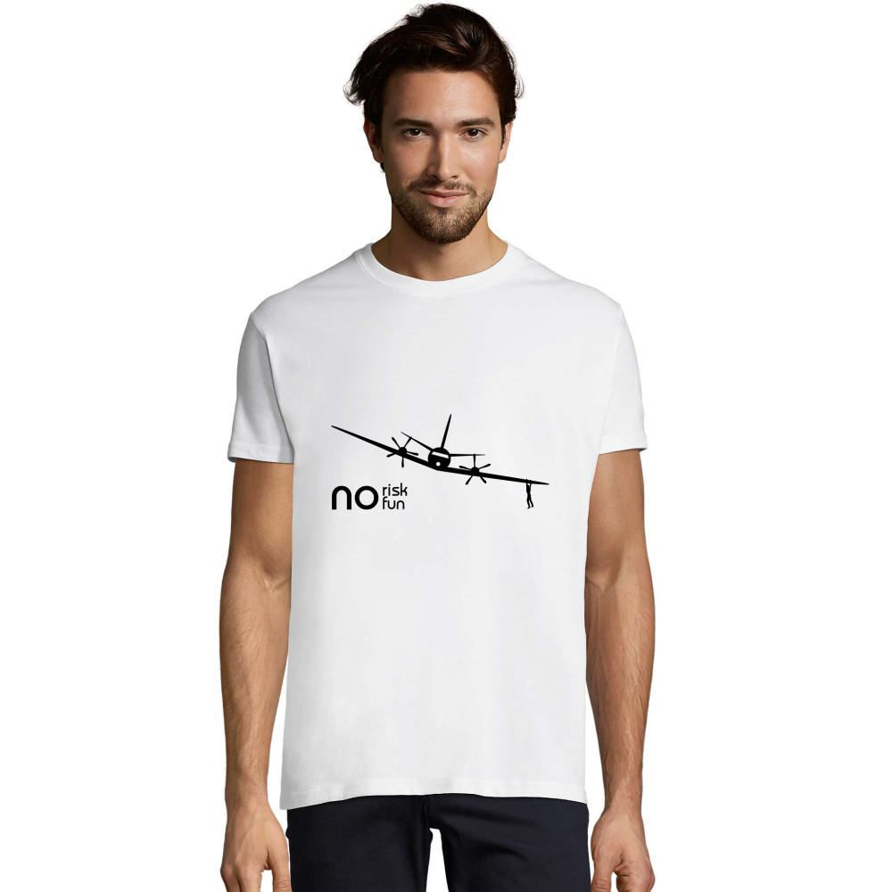 no risk no fun Flugzeug schwarzes Victory T-Shirt