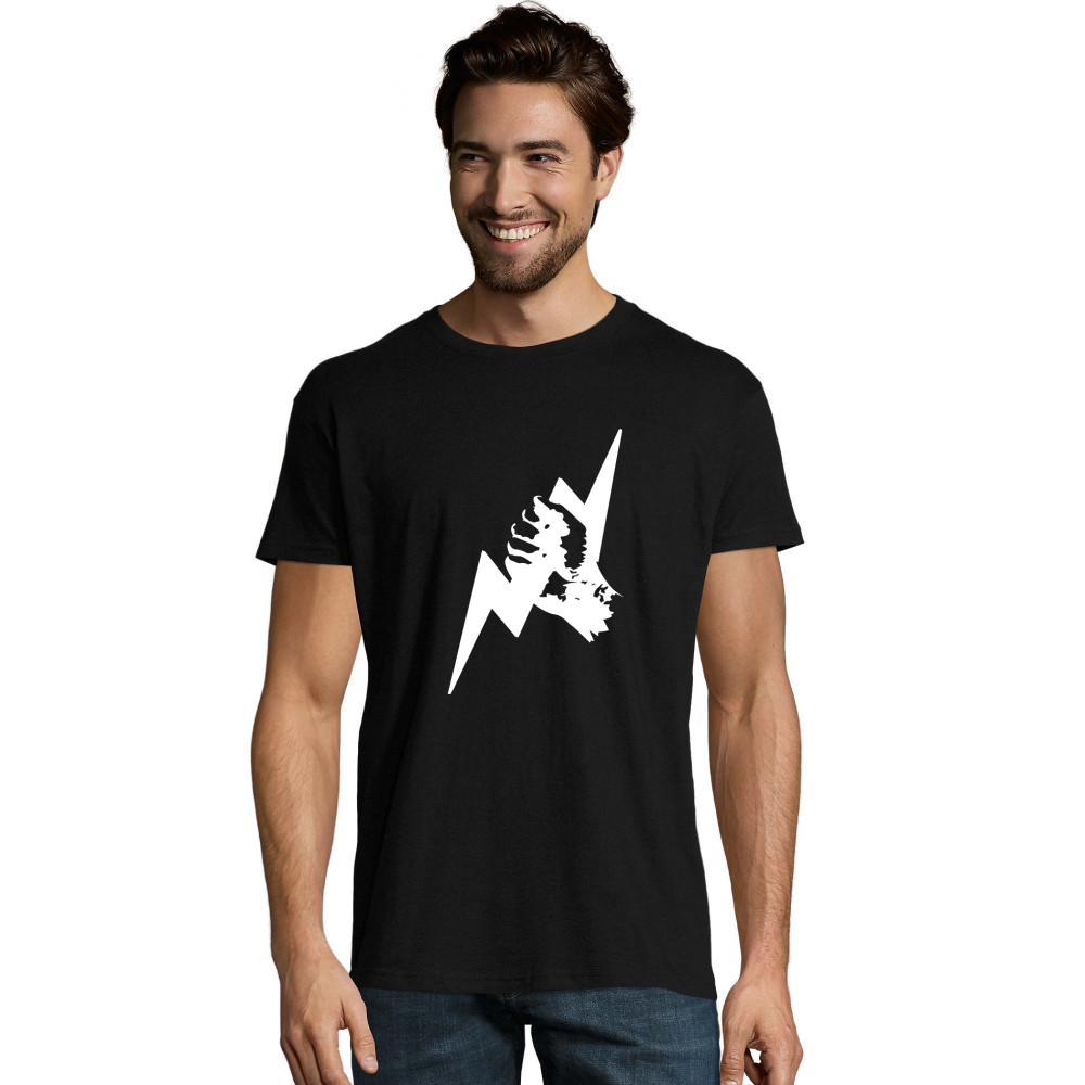 Zeus Blitz Hand weißes Crusader Bio T-Shirt