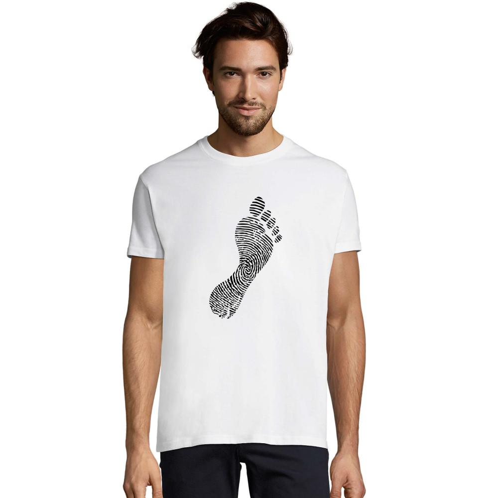 Fingerabdruck Fuß schwarzes Crusader Bio T-Shirt
