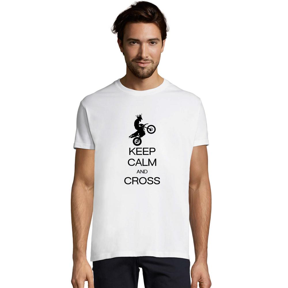 keep calm and cross schwarzes Crusader Bio T-Shirt