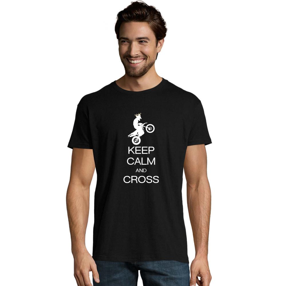 keep calm and cross weißes Imperial T-Shirt