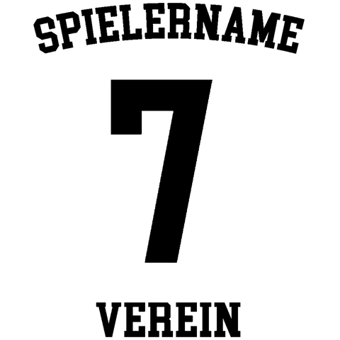 Rückennummer mit Namen