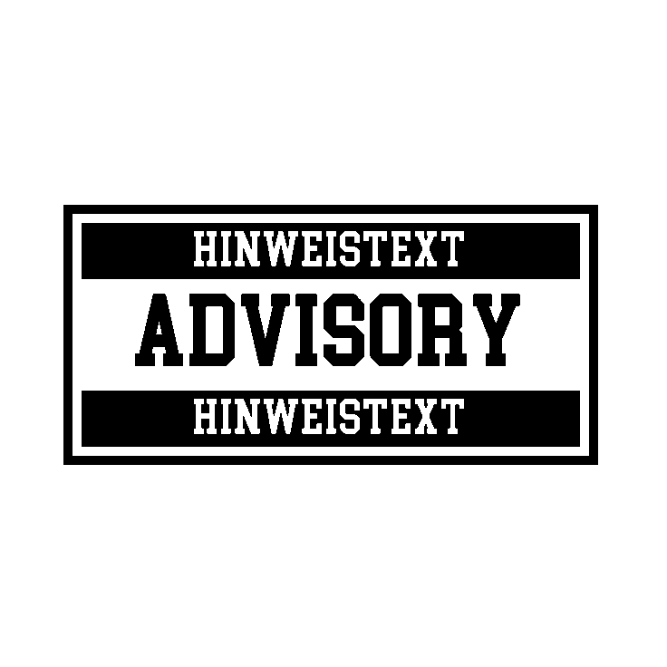 Advisory Hinweis Label 