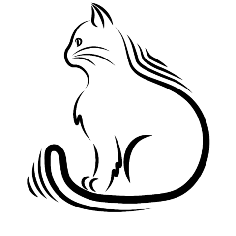 Katzen Silhouette Sitzend