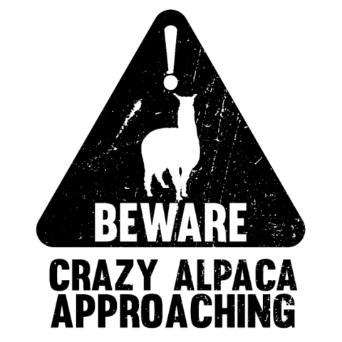Alpaka Warnschild Achtung Zeichen