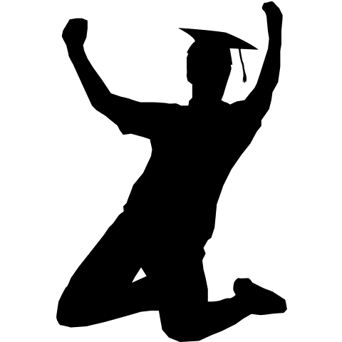 College Abschluss Jubel