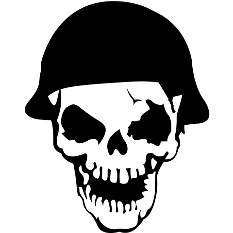 Totenschädel mit Chopperhelm