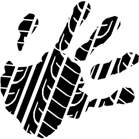 Handabdruck Reifenprofil