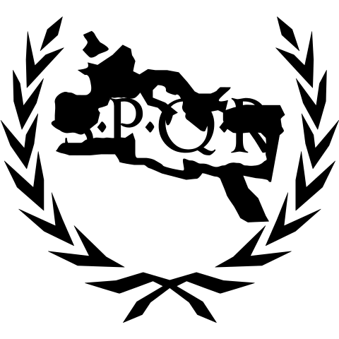 Lorbeerkranz SPQR Rom Umriss