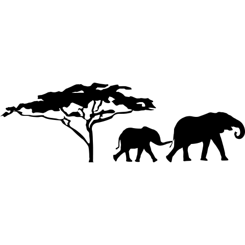Elefanten in der Savanne