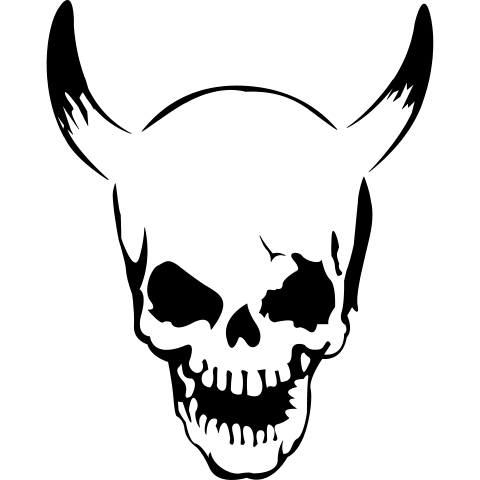 Totenschädel mit Hörnern