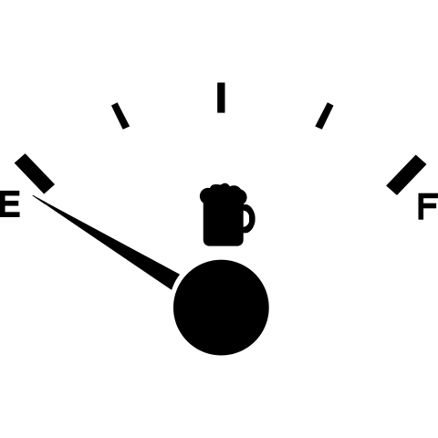 Biertankanzeige Leer