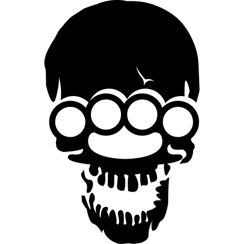 Totenschädel mit Schlagring
