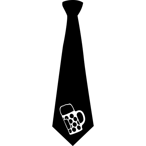 Krawatte mit Bierkrug