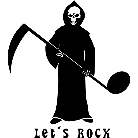 Sensenmann mit Musik Note