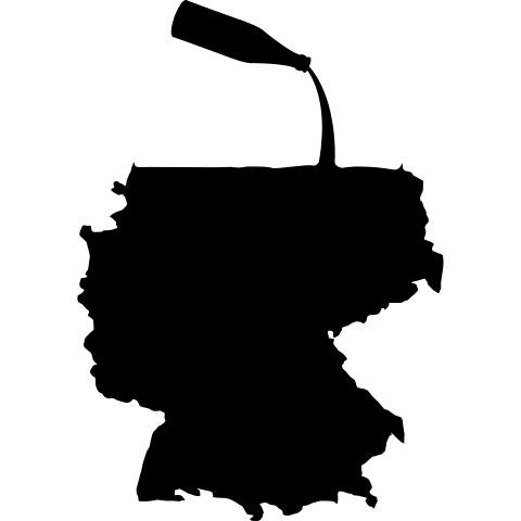 Deutschland mit Bier gefüllt