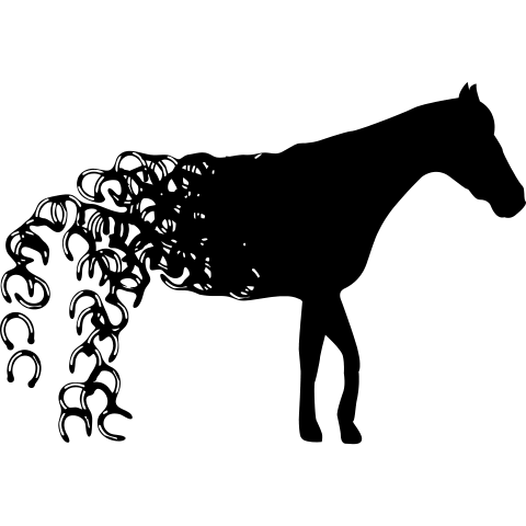 Pferd aus Hufeisen
