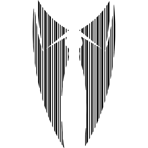 Anzug mit Krawatte in Strichcode
