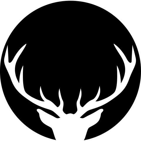 Hirschgeweih im Kreis