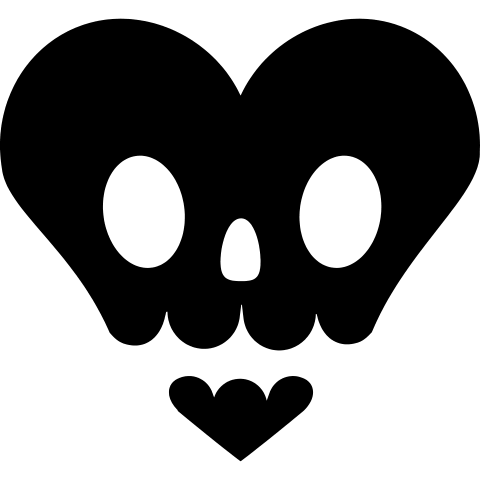 Totenschädel in Herzform