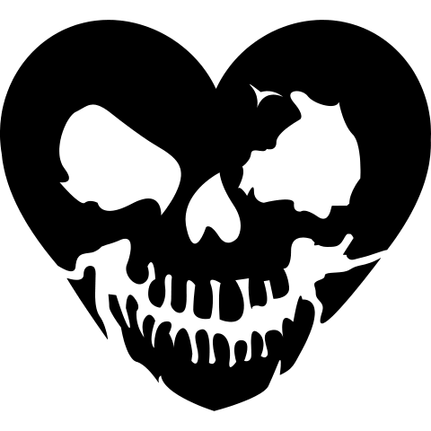 Totenschädel in Herzform 2.0