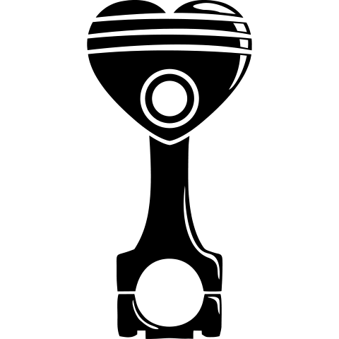 Motorkolben Herz