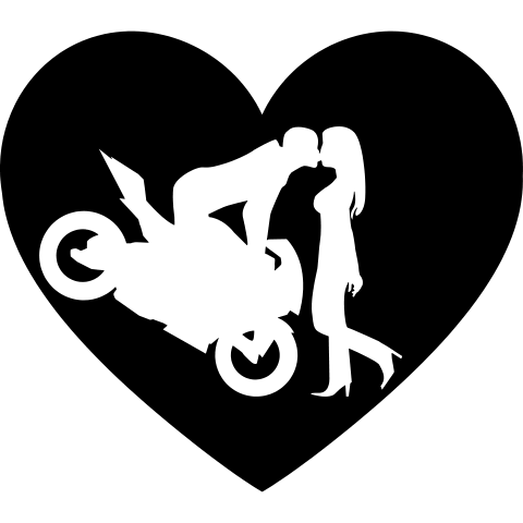 Motorradkuß Herz