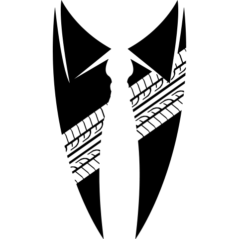 Anzug mit Kragen und Reifenprofil