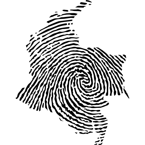 Kolumbien Fingerabdruck