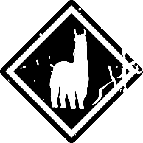 Alpaka Symbol Schild Zeichen