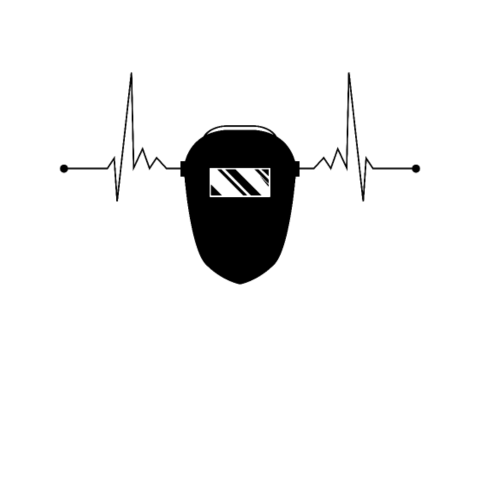 Schweißer Schweißmaske Herzschlag Schweißen Motiv