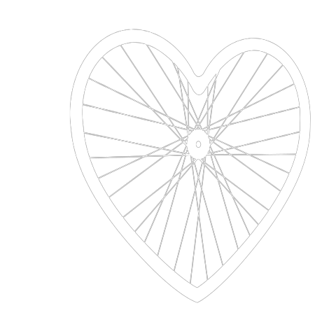 Fahrradfelge in Herzform