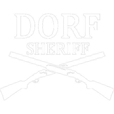 Dorf Sheriff gekreuzte Flinten