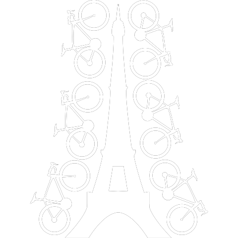 Fahrrad um Eifelturm in Paris