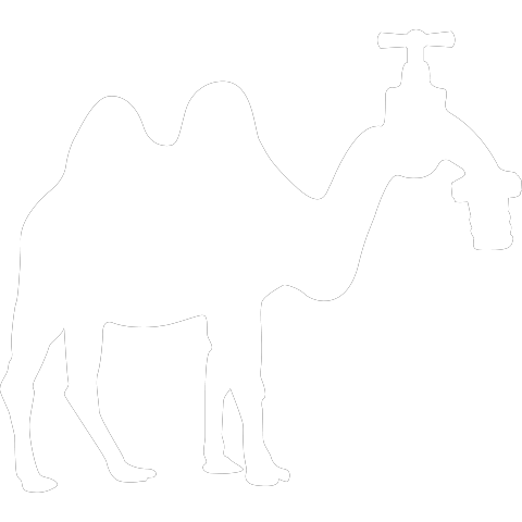 Kamel mit Wasserhahnkopf
