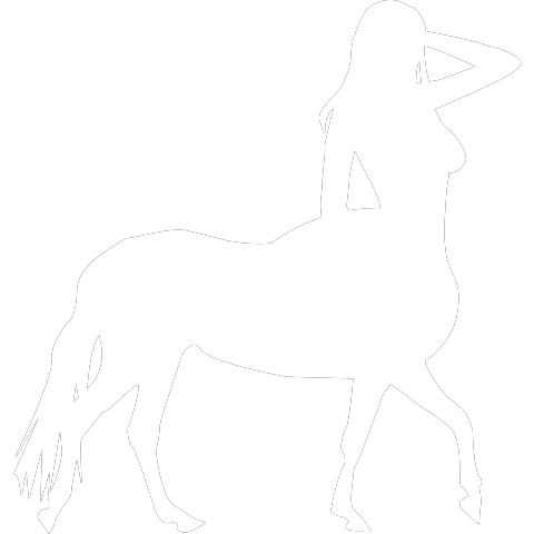 Frauenkörper auf Pferd