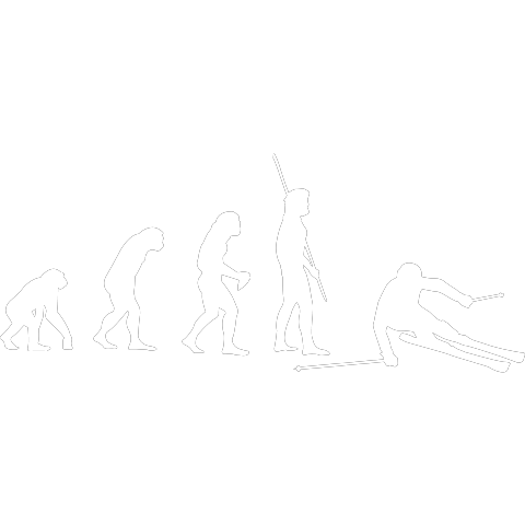 Evolution Skifahrer Abfahrt